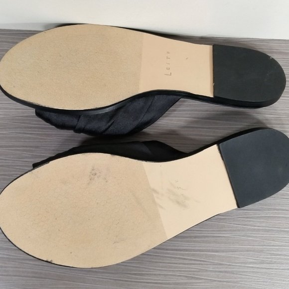 Leith Nevie Knotted Slide Sandal, Black Textile - Picture 9 of 11